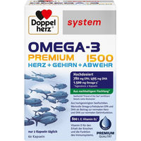 Produktbild von Doppelherz Omega-3 Premium 1500 Kapseln 60 Stück ohne Zusatzstoffe