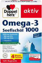 Doppelherz Omega-3 Seefischöl 1000 Kapseln 120 Stück – Bild 1 von 2
