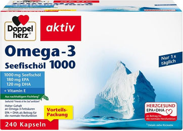 Doppelherz Omega-3 Seefischöl 1000 Kapseln 240 Stück – Bild 1 von 2