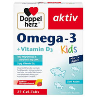 Produktbild von Doppelherz Omega-3 + Vitamin D3 Kids Lutschtabletten für Kinder mit Erdbeer-Citrusgeschmack
