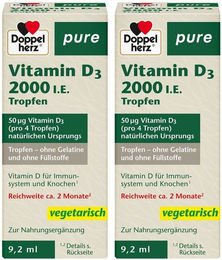 Doppelherz pure Vitamin D3 2000 I.E. Tropfen vegan laktosefrei glutenfrei – Bild 1 von 1