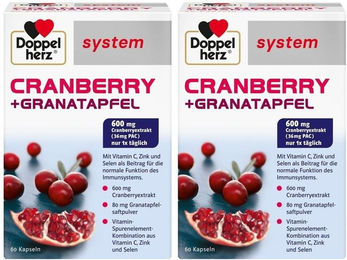 Doppelherz system Cranberry + Granatapfel Kapseln mit Kräuter-Komplex 120 Stück – Bild 1 von 1