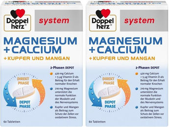 Doppelherz system Magnesium Calcium Kupfer und Mangan Tabletten 120 Stück – Bild 1 von 1