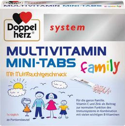 Doppelherz System Multivitamin Mini-Tabs Family Tabletten für Kinder und Erwachsene 20 Stück – Bild 1 von 1