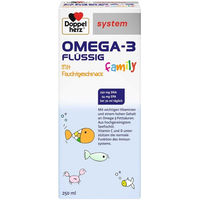 Produktbild von Doppelherz system Omega-3 family Flüssigkeit für Kinder und Erwachsene 250 ml
