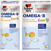 Produktbild von Doppelherz system OMEGA-3 flüssig family für Kinder und Erwachsene
