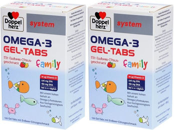 Doppelherz system OMEGA-3 GEL-TABS family Lutschtabletten für Kinder und Erwachsene – Bild 1 von 1
