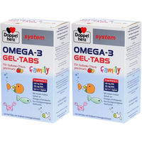 Produktbild von Doppelherz system OMEGA-3 GEL-TABS family Lutschtabletten für Kinder und Erwachsene