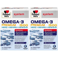 Produktbild von Doppelherz system Omega-3 Premium 1500 Kapseln laktosefrei und glutenfrei 120 Stück