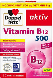 Doppelherz Vitamin B12 500 µg Tabletten vegan vegetarisch – Bild 1 von 3