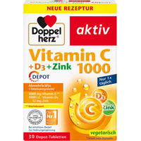 Produktbild von Doppelherz Vitamin C 1000 mg mit D3 und Zink Depot Tabletten 30 Stück