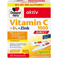 Produktbild von Doppelherz Vitamin C 1000 mit D3 und Zink Sticks zuckerfrei vegetarisch laktosefrei glutenfrei