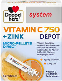 Doppelherz Vitamin C 750 mg Ascorbinsäure Depot Pellets 20 Stück – Bild 1 von 2