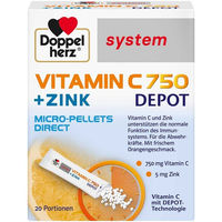 Produktbild von Doppelherz Vitamin C 750 mg Ascorbinsäure Depot Pellets 20 Stück