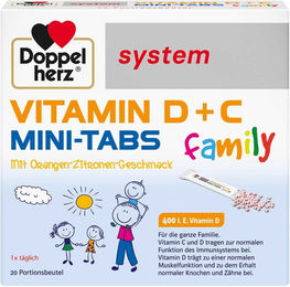 Doppelherz Vitamin D + C Mini-Tabletten Family System – Bild 1 von 1