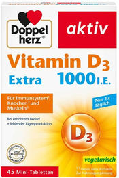 Doppelherz Vitamin D3 1000 I.E. Extra Tabletten 45 Stück – Bild 1 von 2