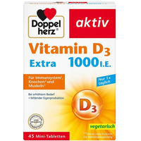 Produktbild von Doppelherz Vitamin D3 1000 I.E. Extra Tabletten 45 Stück