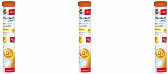 Doppelherz Vitamin D3 2000 I.E. Brausetabletten – Bild 1 von 1