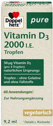 Doppelherz Vitamin D3 2000 I.E. Pure Tropfen vegan 9,2 ml – Bild 1 von 2