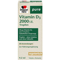 Produktbild von Doppelherz Vitamin D3 2000 I.E. Pure Tropfen vegan 9,2 ml