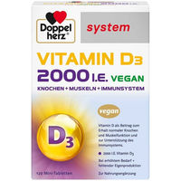 Produktbild von Doppelherz Vitamin D3 2000 I.E. Vegan System Tabletten 120 Stück