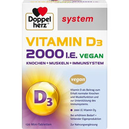 Doppelherz Vitamin D3 2000 I.E. vegan Tabletten 120 Stück – Bild 1 von 1