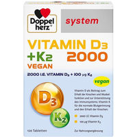 Produktbild von Doppelherz Vitamin D3 2000 und K2 Tabletten 120 Stück