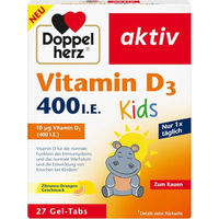 Produktbild von Doppelherz Vitamin D3 400 I.E. Lutschtabletten für Kinder 27 Stück