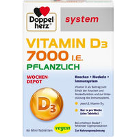 Produktbild von Doppelherz Vitamin D3 7000 I.E. pflanzlich vegan Tabletten 60 Stück