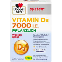 Produktbild von Doppelherz Vitamin D3 7000 IE Tabletten vegan mit Flechten