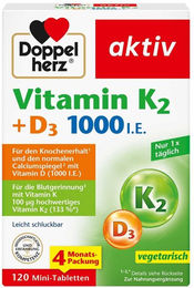 Doppelherz Vitamin K2 + D3 1000 IE Tabletten – Bild 1 von 1