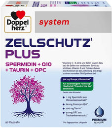 Doppelherz Zellschutz Plus mit Spermidin, Q10, Taurin und OPC Kapseln 90 Stück – Bild 1 von 2