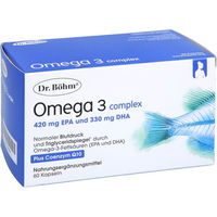 Produktbild von Dr. Böhm Omega-3 Complex Kapseln 1500 mg laktosefrei und glutenfrei 60 Stück