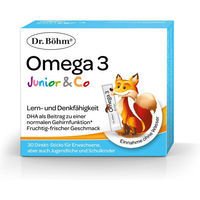 Produktbild von Dr. Böhm Omega 3 Junior Direkt Sticks für Kinder vegetarisch glutenfrei laktosefrei