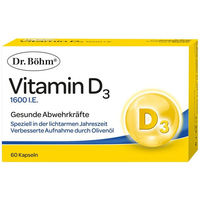Produktbild von Dr. Böhm Vitamin D3 1600 IE Kapseln laktosefrei und glutenfrei 60 Stück