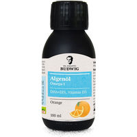 Produktbild von Dr. Budwig Omega-3 Algenöl Orange Vegan Flüssig