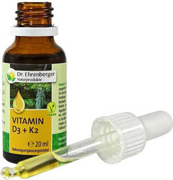 Dr. Ehrenberger Vitamin D3 + K2 Tropfen mit Flechten vegan für Frauen und Senioren – Bild 1 von 1