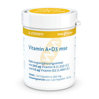 Produktbild von Dr. Enzmann Vitamin A und Vitamin D3 Kapseln vegan glutenfrei hefefrei 120 Stück
