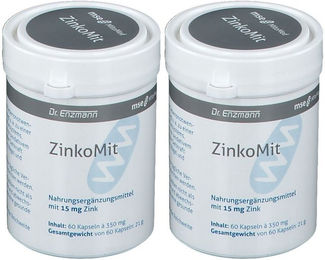 Dr. Enzmann ZinkoMit Zink Bisglycinat 15 mg Kapseln 120 Stück glutenfrei laktosefrei ohne Gelatine – Bild 1 von 1