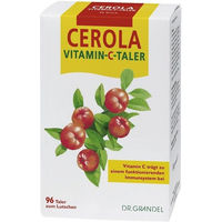 Produktbild von Dr. Grandel Cerola Vitamin C Lutschtabletten mit Acerola und Hagebutte glutenfrei und laktosefrei 96 Stück