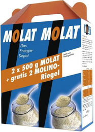 Dr. Grandel MOLAT Pulver mit Vitamin E für Senioren und Sportler, 2 x 500g plus 2 Molino Riegel – Bild 1 von 1