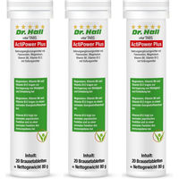 Produktbild von Dr. Hall ActiPower Plus B-Komplex Brausetabletten für Sportler 3er Pack