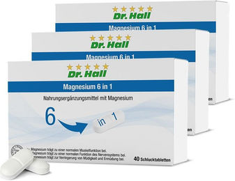 Dr. Hall Magnesium 6 in 1 Komplex Tabletten 120 Stück – Bild 1 von 1