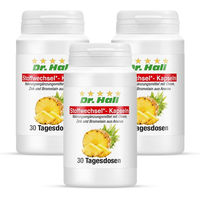 Produktbild von Dr. Hall Stoffwechsel-Kapseln mit Bromelain vegan 3er Pack
