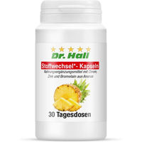 Produktbild von Dr. Hall Stoffwechsel-Kapseln mit Bromelain vegan
