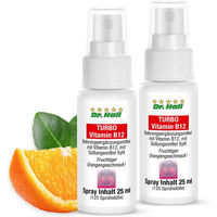 Produktbild von Dr. Hall TURBO Vitamin B12 Spray 2er Set vegan glutenfrei laktosefrei