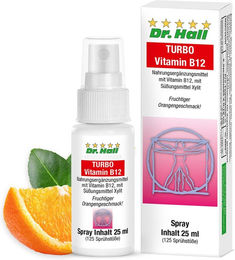 Dr. Hall TURBO Vitamin B12 Spray vegan glutenfrei laktosefrei – Bild 1 von 2