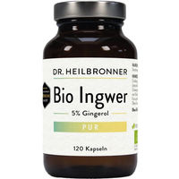Produktbild von Dr. Heilbronner Bio Ingwer Kapseln vegan und ohne Zusatzstoffe
