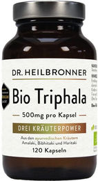 DR. HEILBRONNER Bio Triphala Kräuter-Komplex Kapseln vegan und ohne Zusatzstoffe 120 Stück – Bild 1 von 2