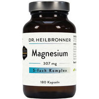 Produktbild von Dr. Heilbronner Magnesium 5-fach Komplex 180 Kapseln ohne Zusatzstoffe für Sportler